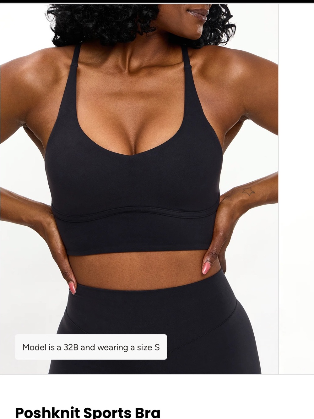 BuffBunny Poshknit Sports Bra - Black